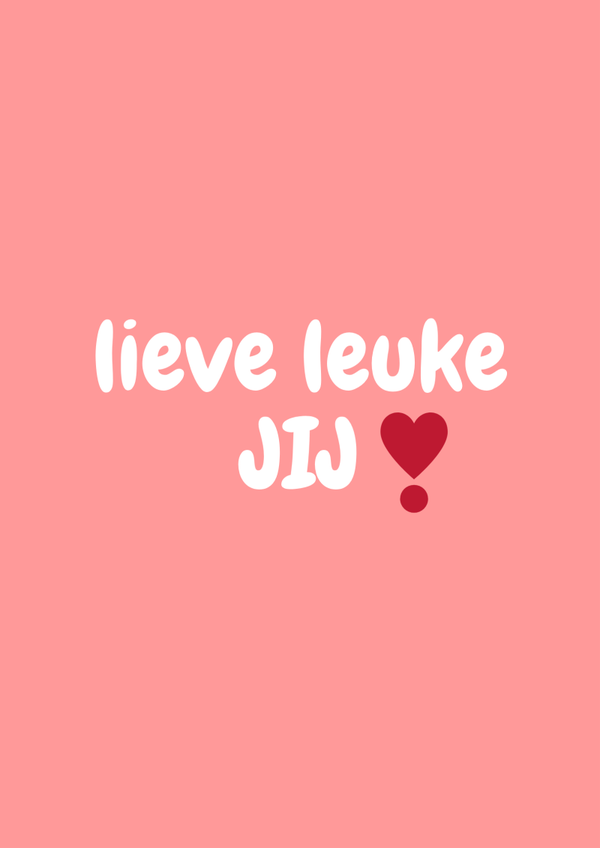 kaart lieve leuke jij