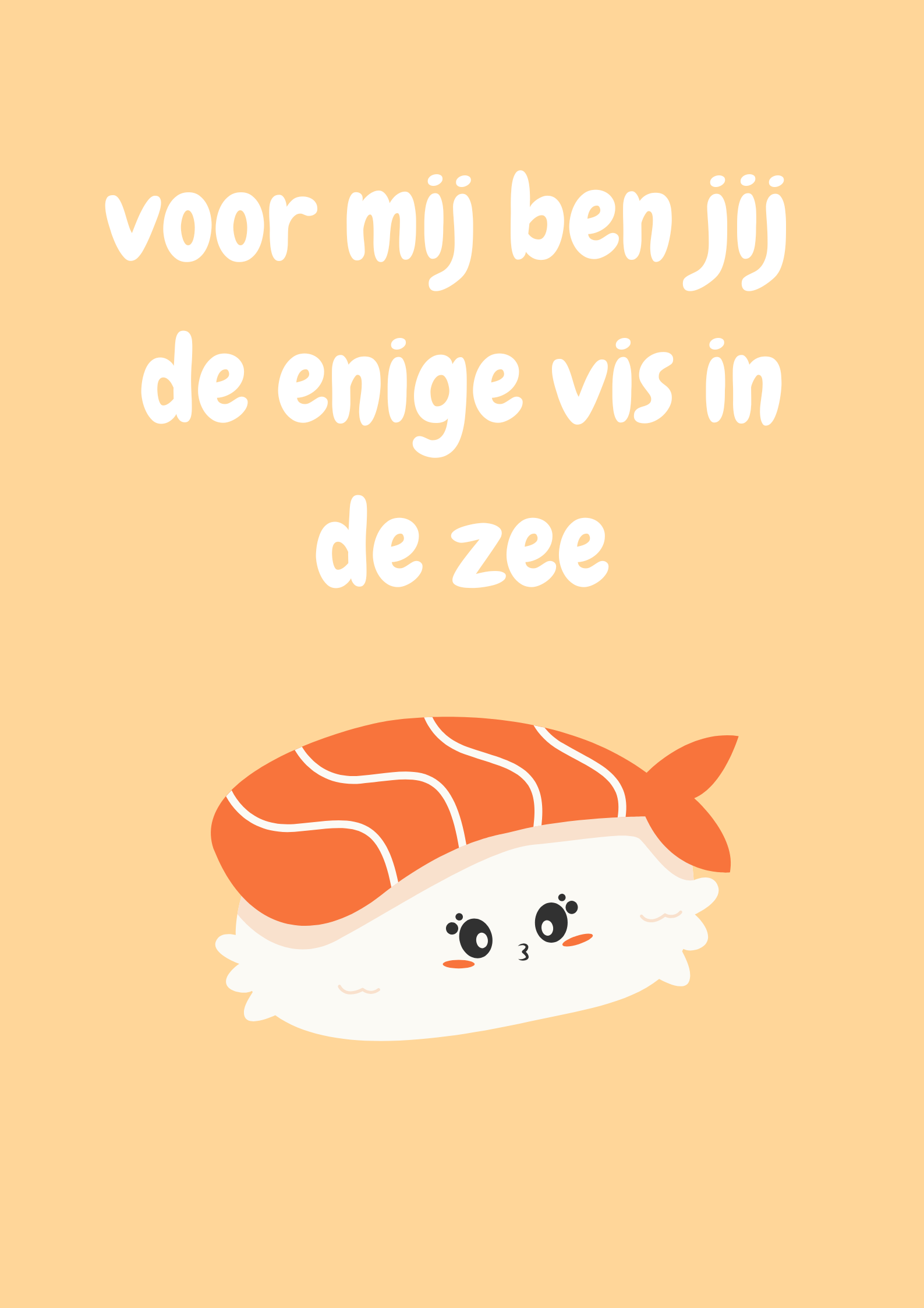 kaart enige vis in de zee