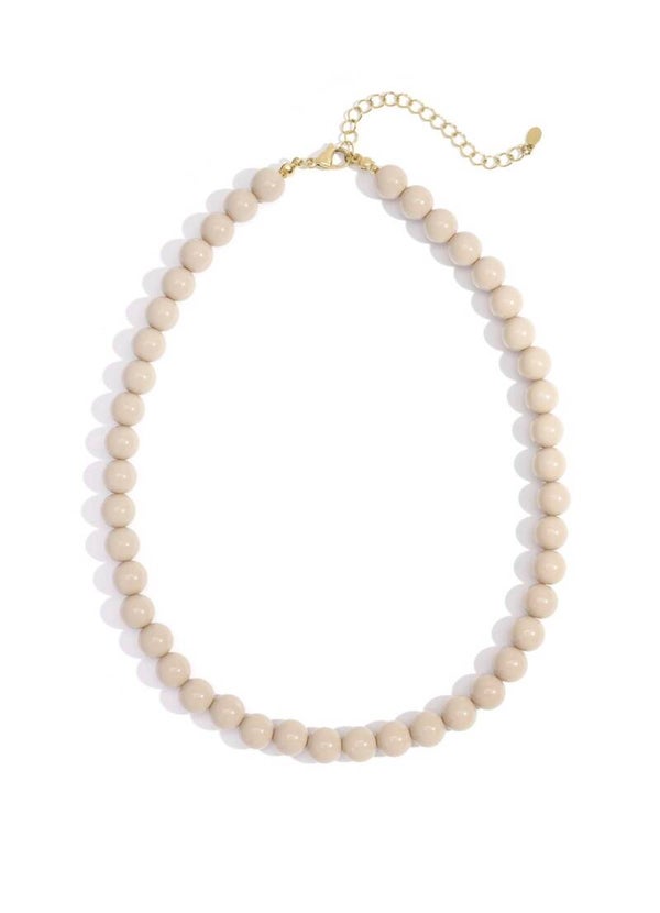 Beads ketting 10mm beige