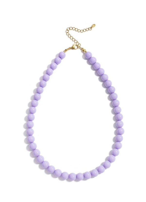 Beads ketting 10mm lila