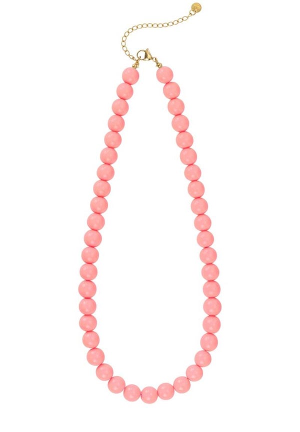 Beads ketting 10mm roze