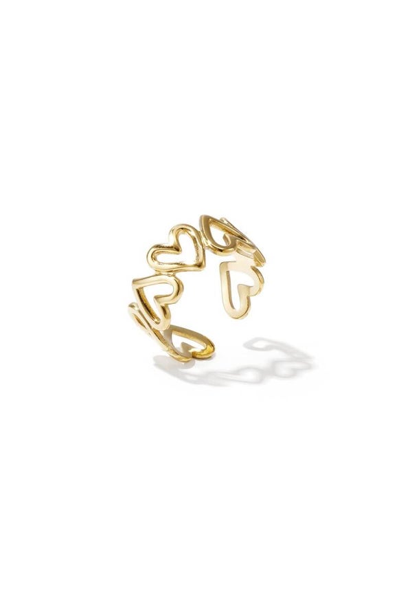 Ring love twisted goud