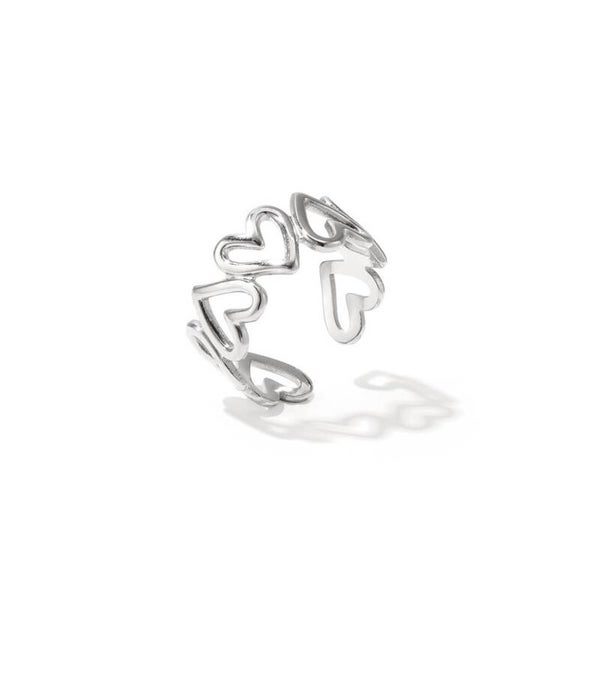 Ring love twisted zilver