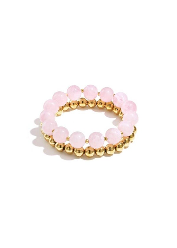 Armband set Summer licht roze