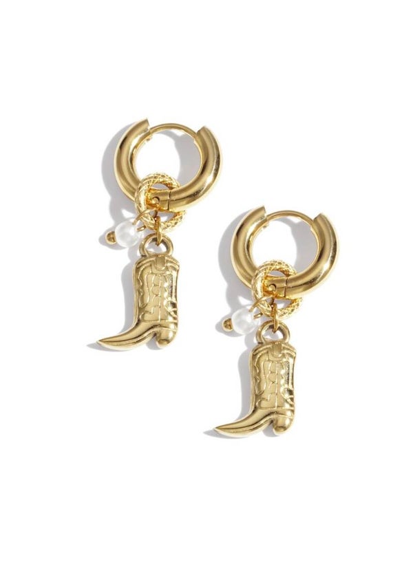 Oorbellen cow girl goud