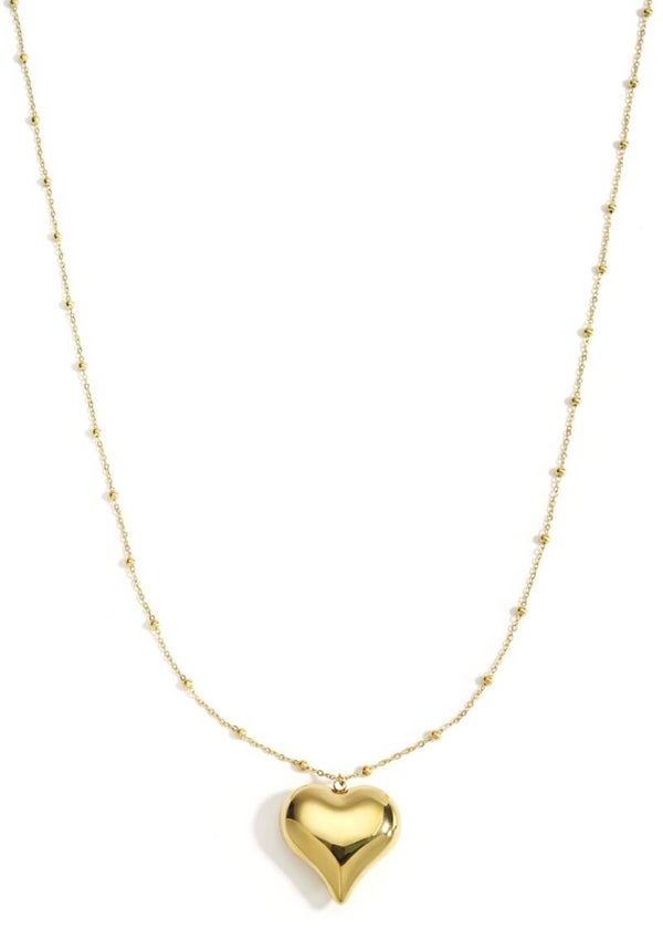 Ketting lang hart goud