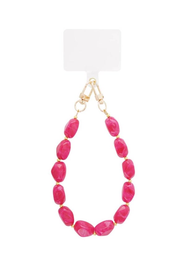 Kralen Telefoonkoord roze