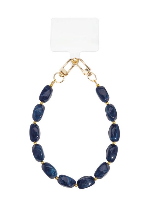 Kralen Telefoonkoord donker blauw