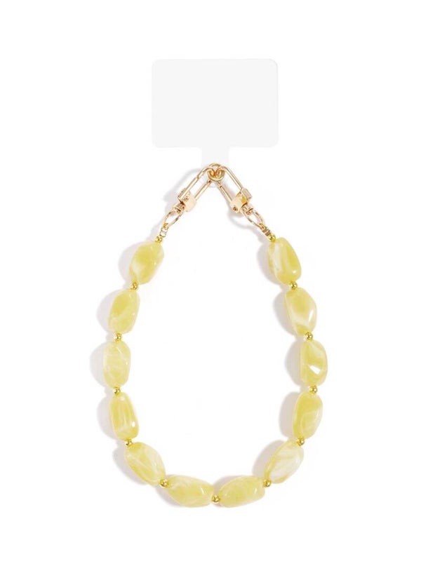 Kralen Telefoonkoord geel