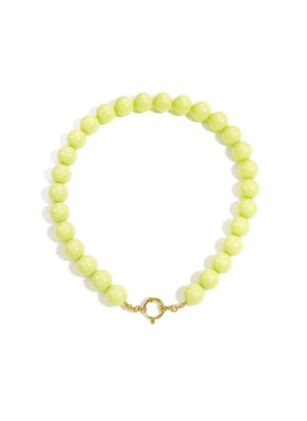 Beads ketting yellow groot