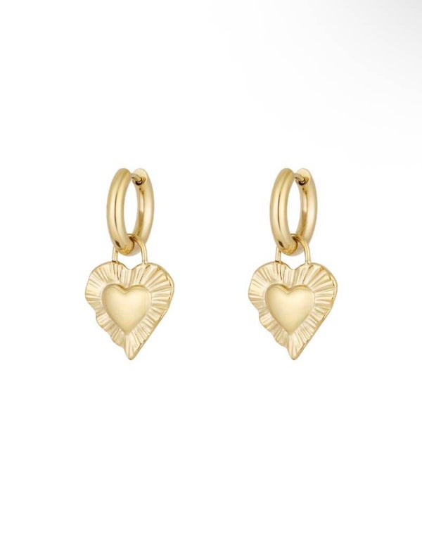 Oorbel give me love goud