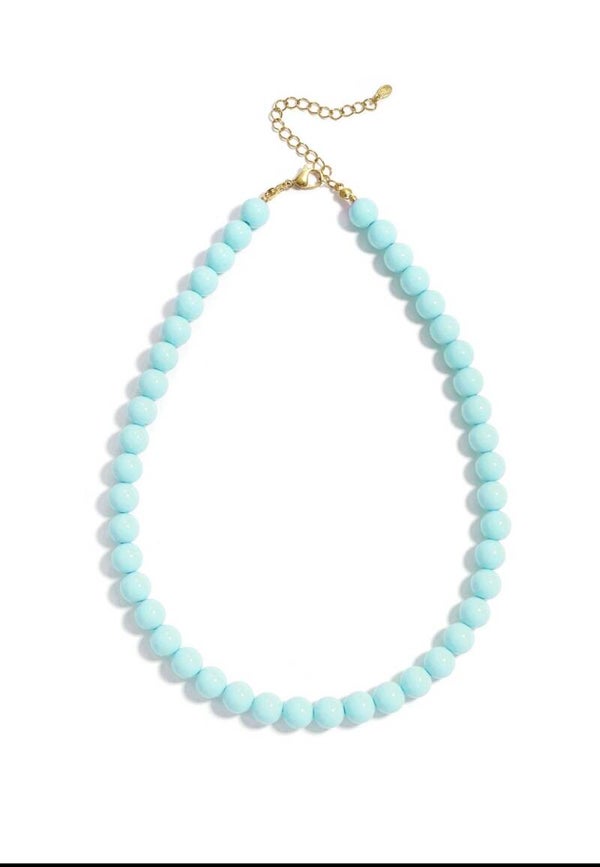 Beads ketting licht blauw