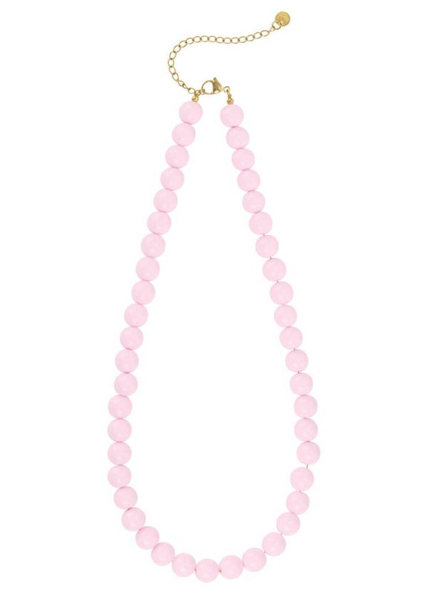 Beads ketting extra baby pink