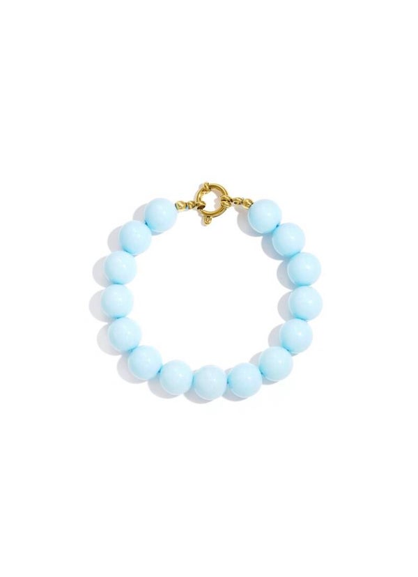 Beads armband baby bleu