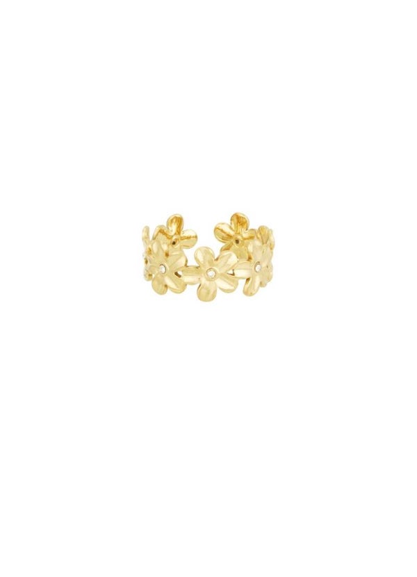 Ring bloem goud