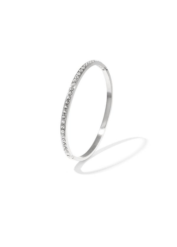 Bangle strass zilver
