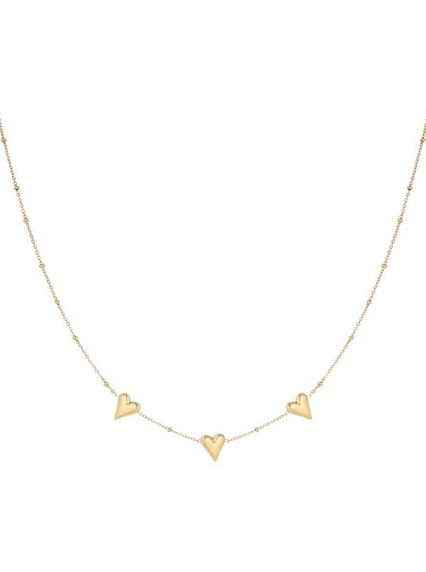 Ketting triple love gold