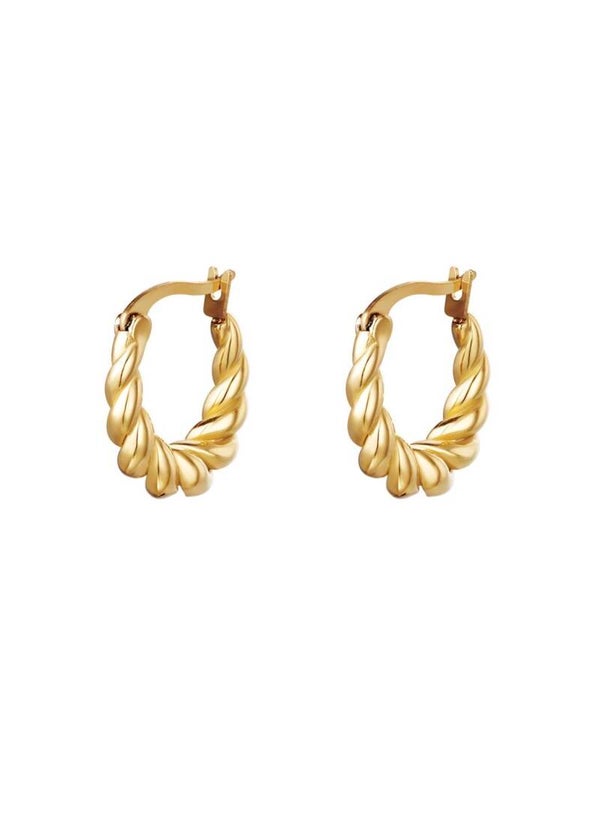 Oorbellen twist goud