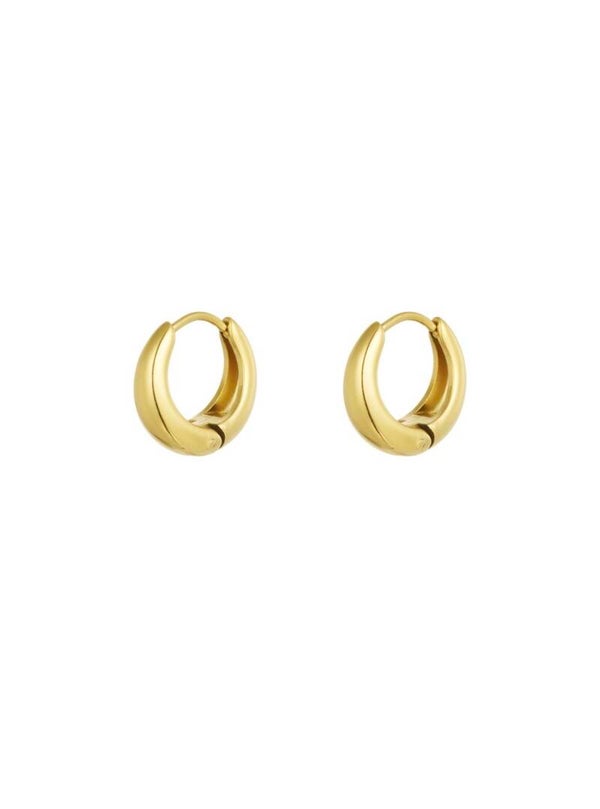 Oorbellen basic hoop goud