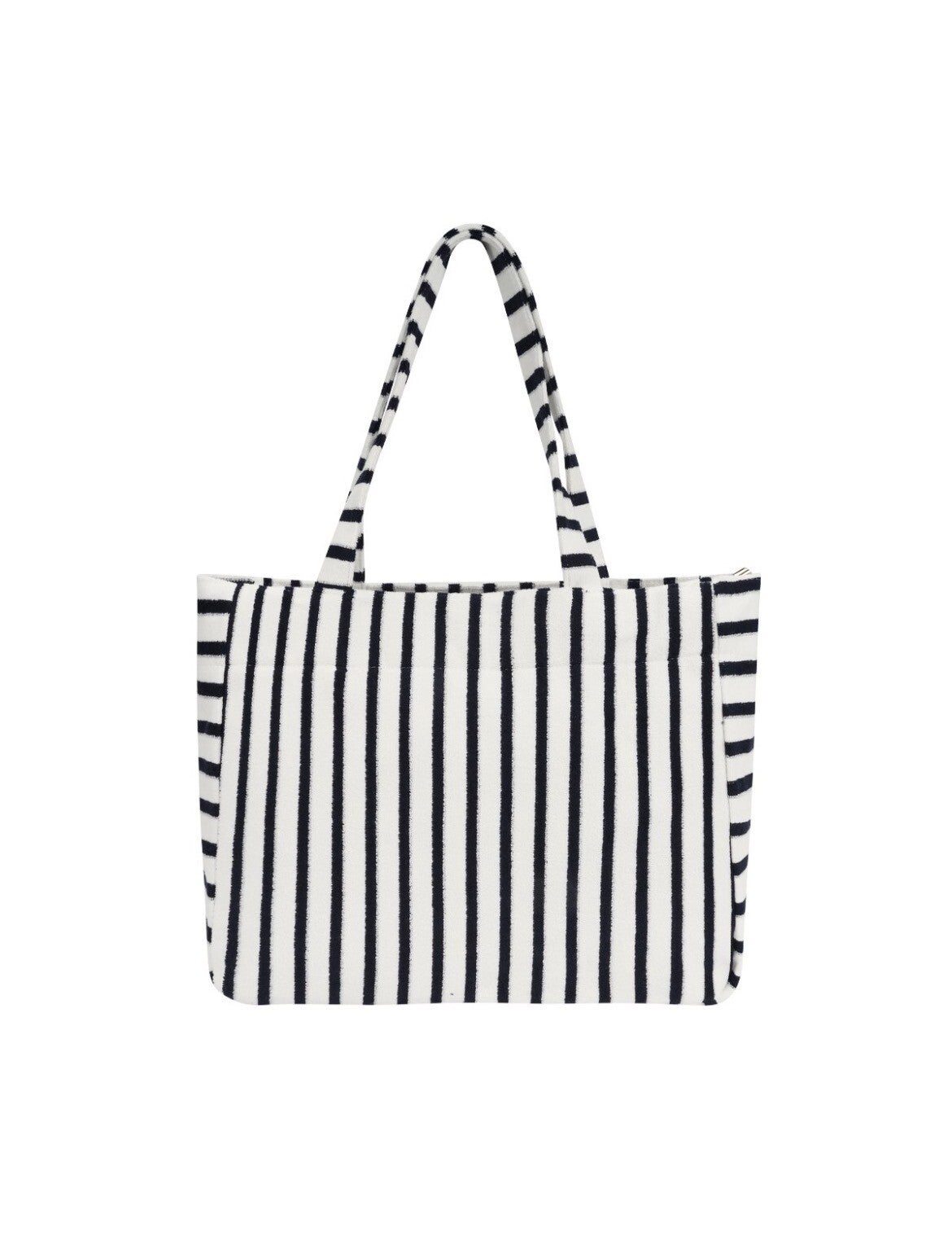Tote bag wit met donker blauw