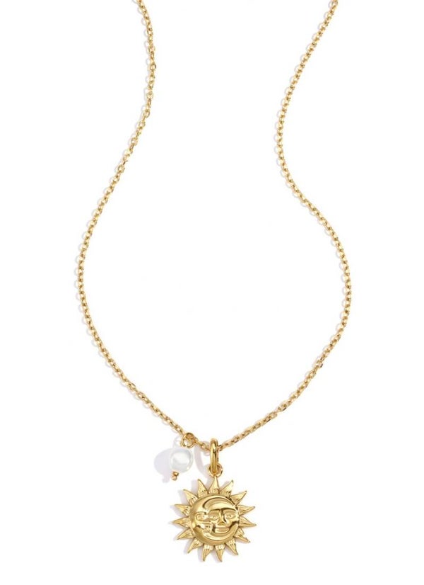 Ketting cute sun goud