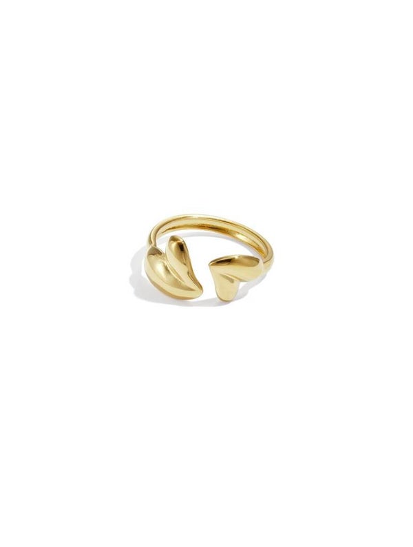 Ring gevormde harten goud