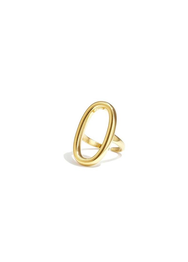 Ring statement ovaal goud