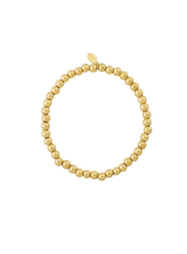 Kralen armband 5mm goud
