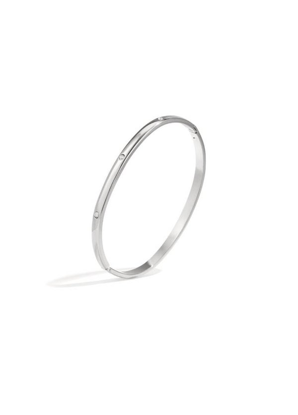 Bangle diamond zilver