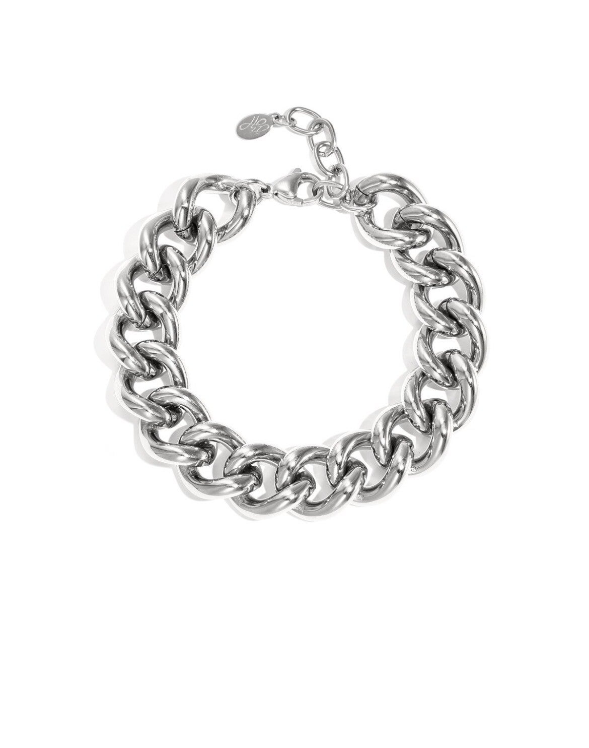Armband schakel statement zilver