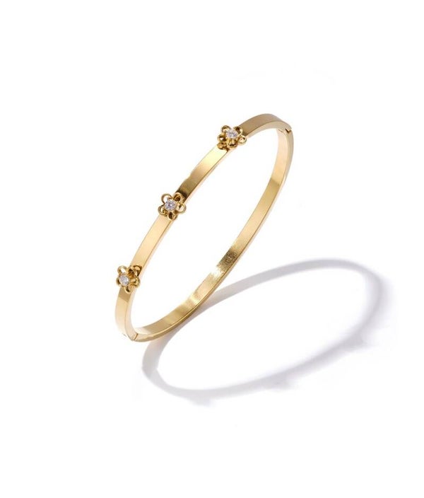 Bangle parel bloem goud