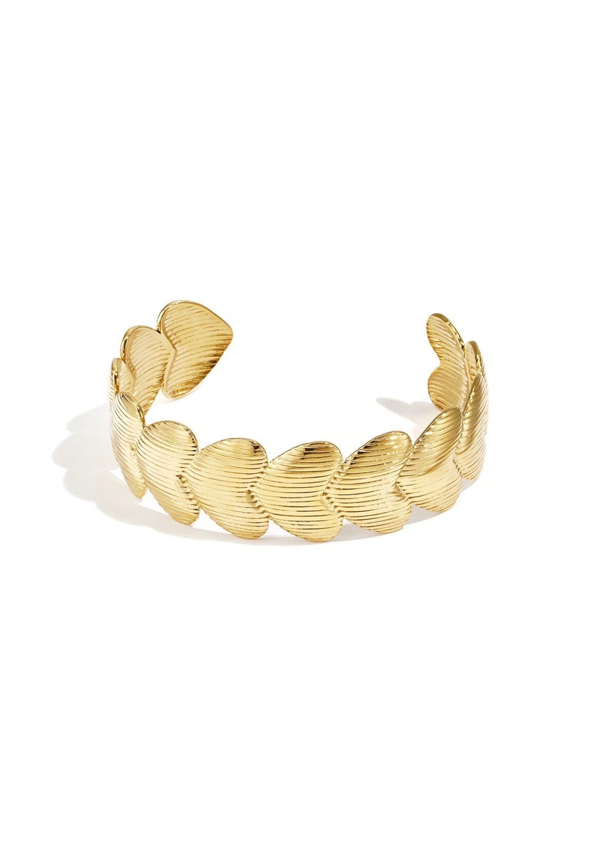 Bangle gestreepte harten goud