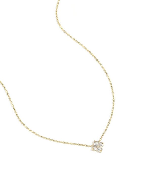 Ketting belegde klaver goud