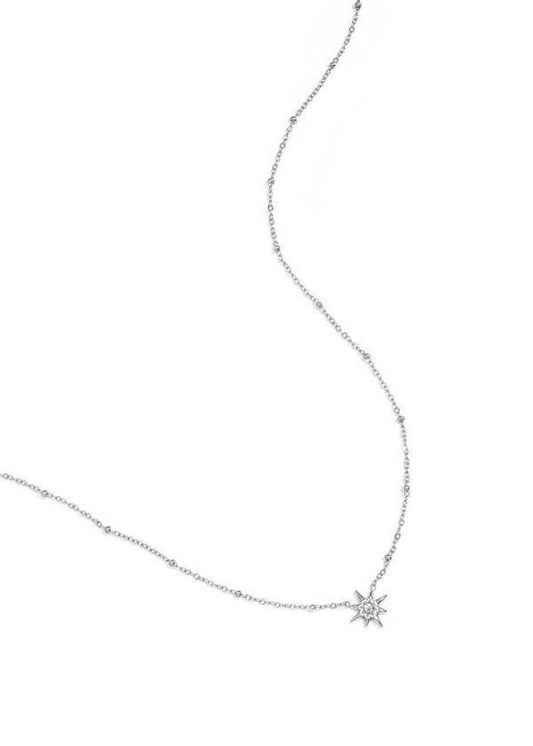 Ketting vallende ster zilver
