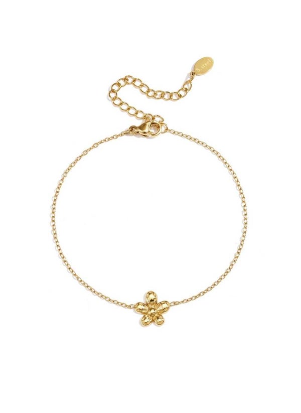 Armband minimalistisch bloemetje goud