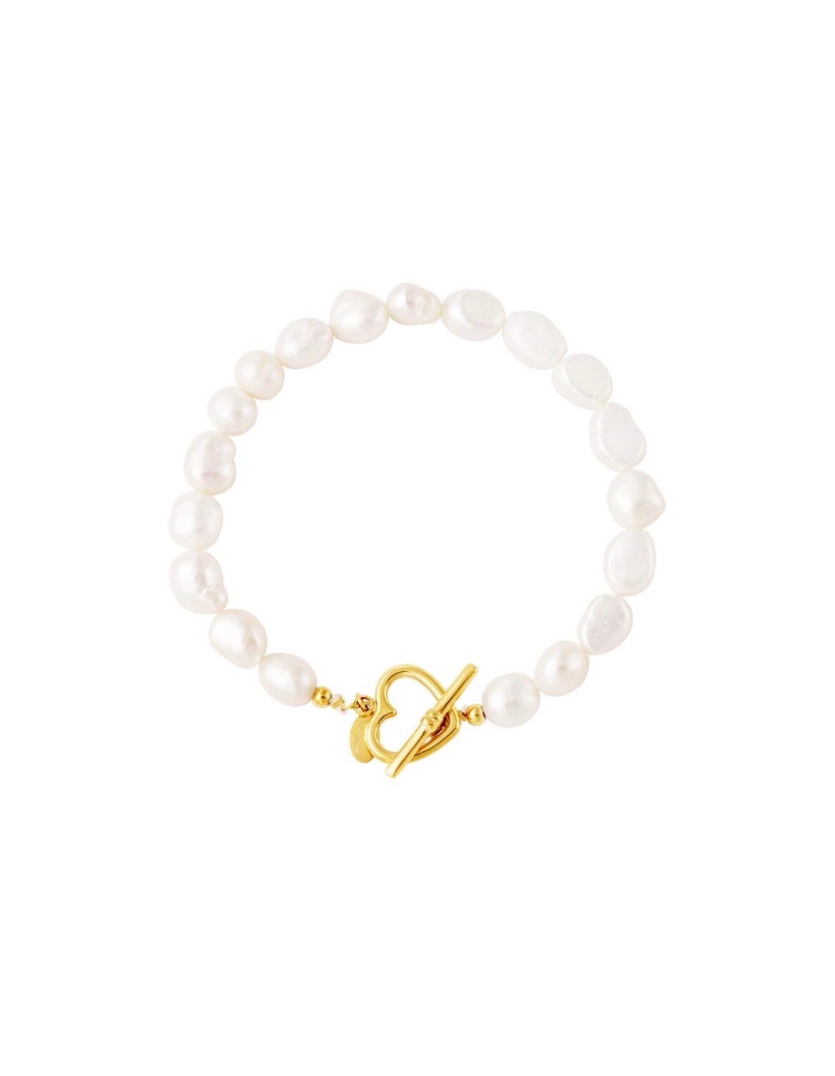 Parel armband goud