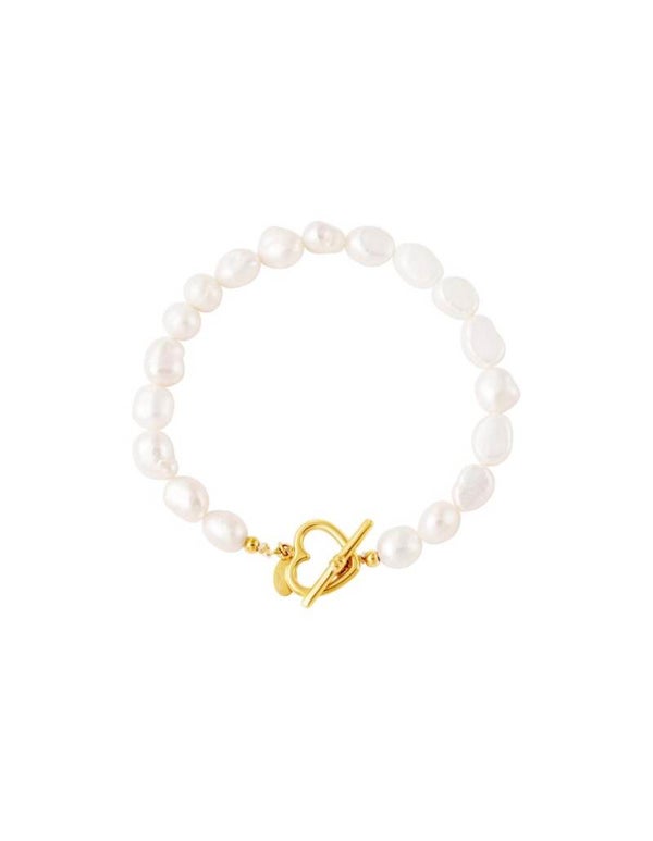 Parel armband goud