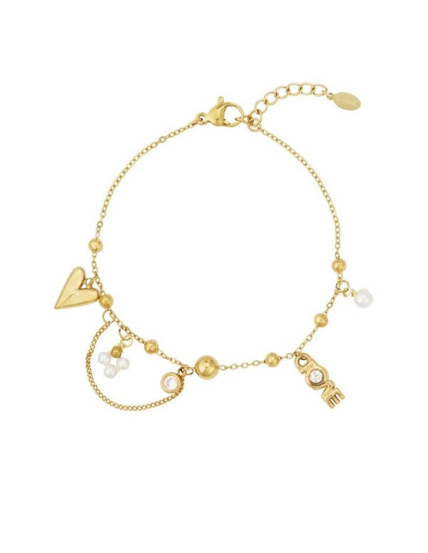 Armband connected love goud
