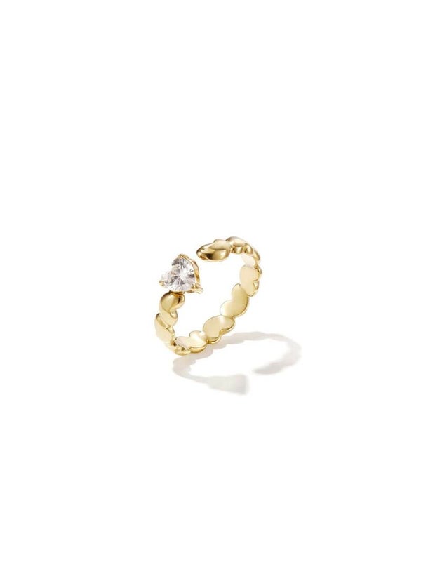 Ring hartje diamant goud