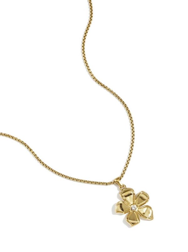Ketting bloem goud