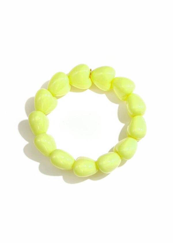 Armband 13 kleine hartjes Lime