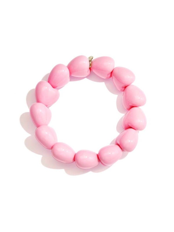 Armband 13 kleine hartjes pink