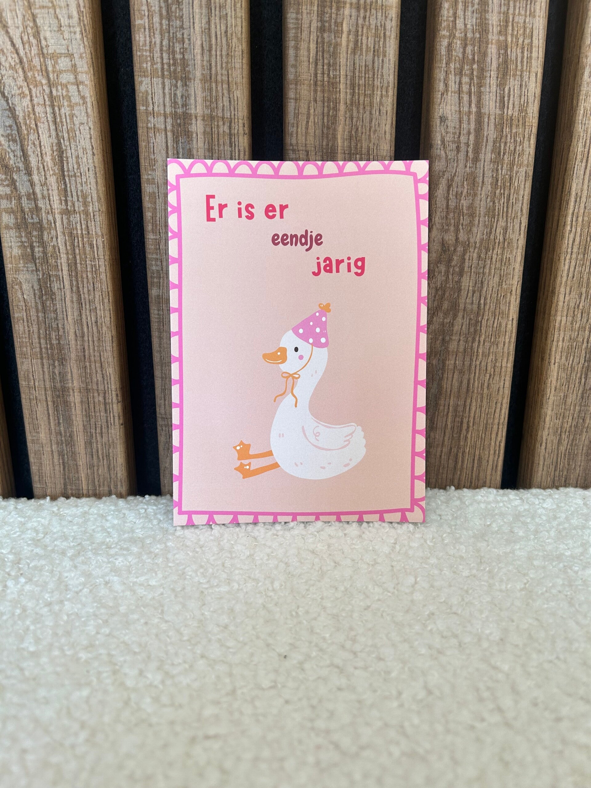 Kaart eendje jarig