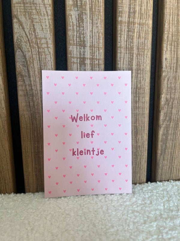 Kaart welkom meisje