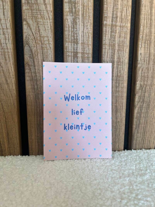 Kaart welkom jongen