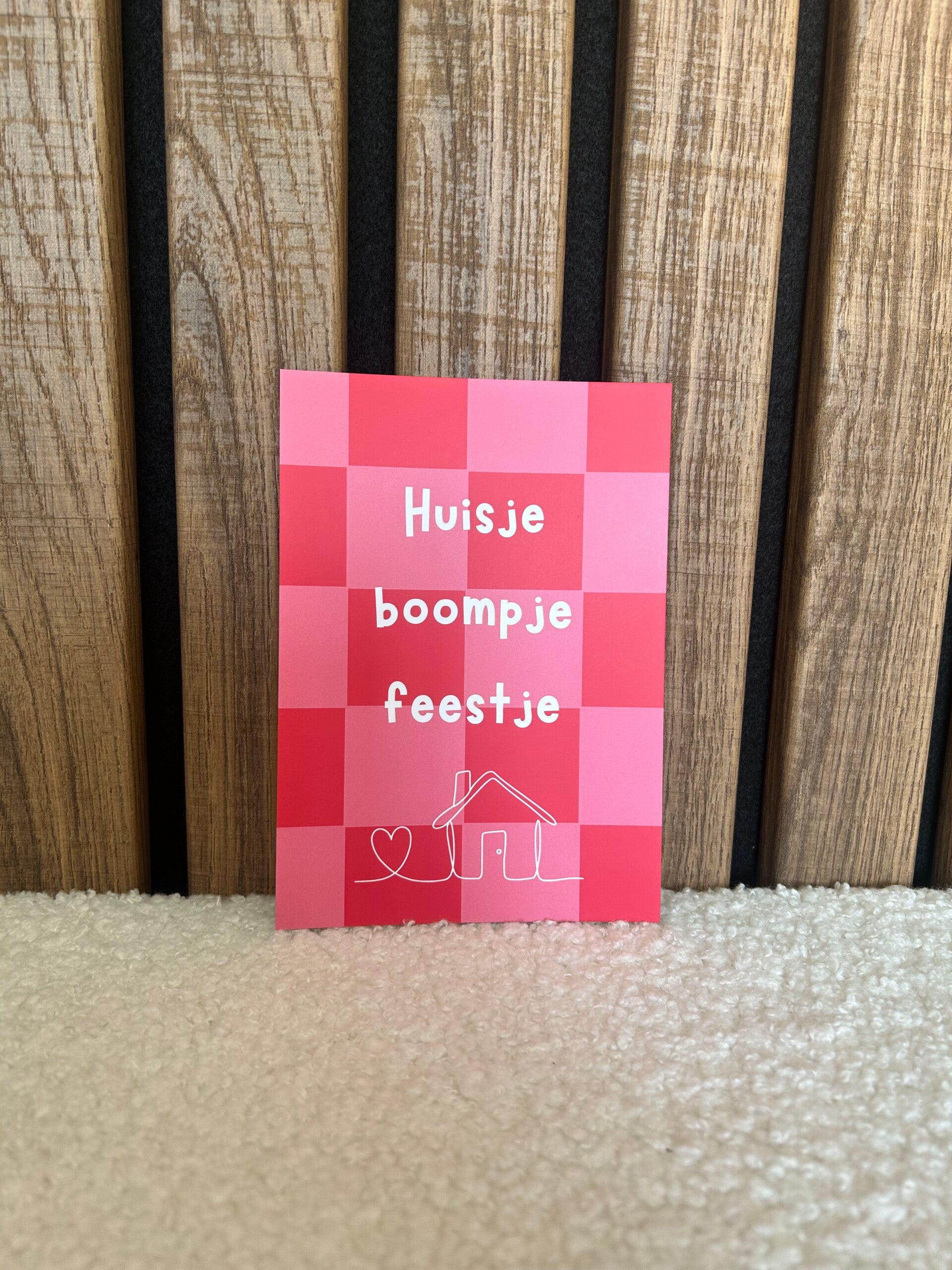Kaart huisje boompje feestje