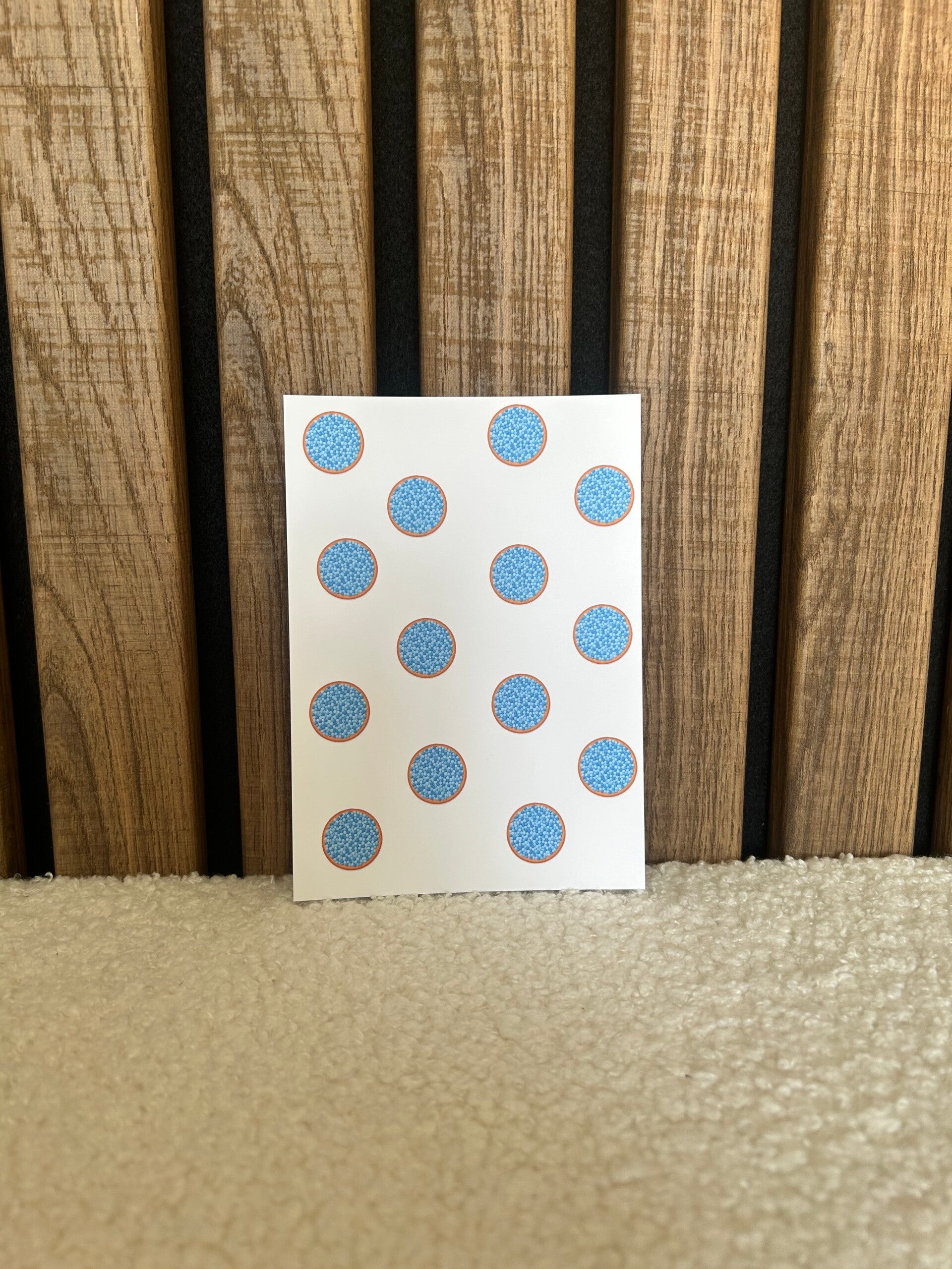 Kaart beschuit blauw