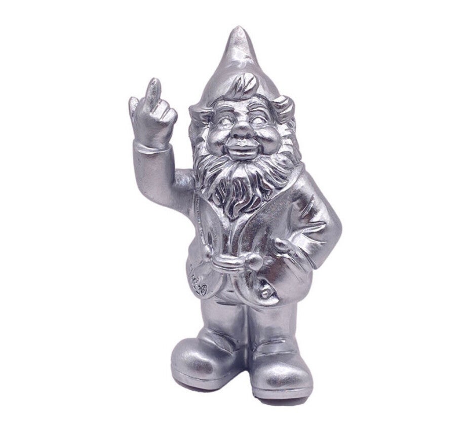 Zilveren fuck kabouter