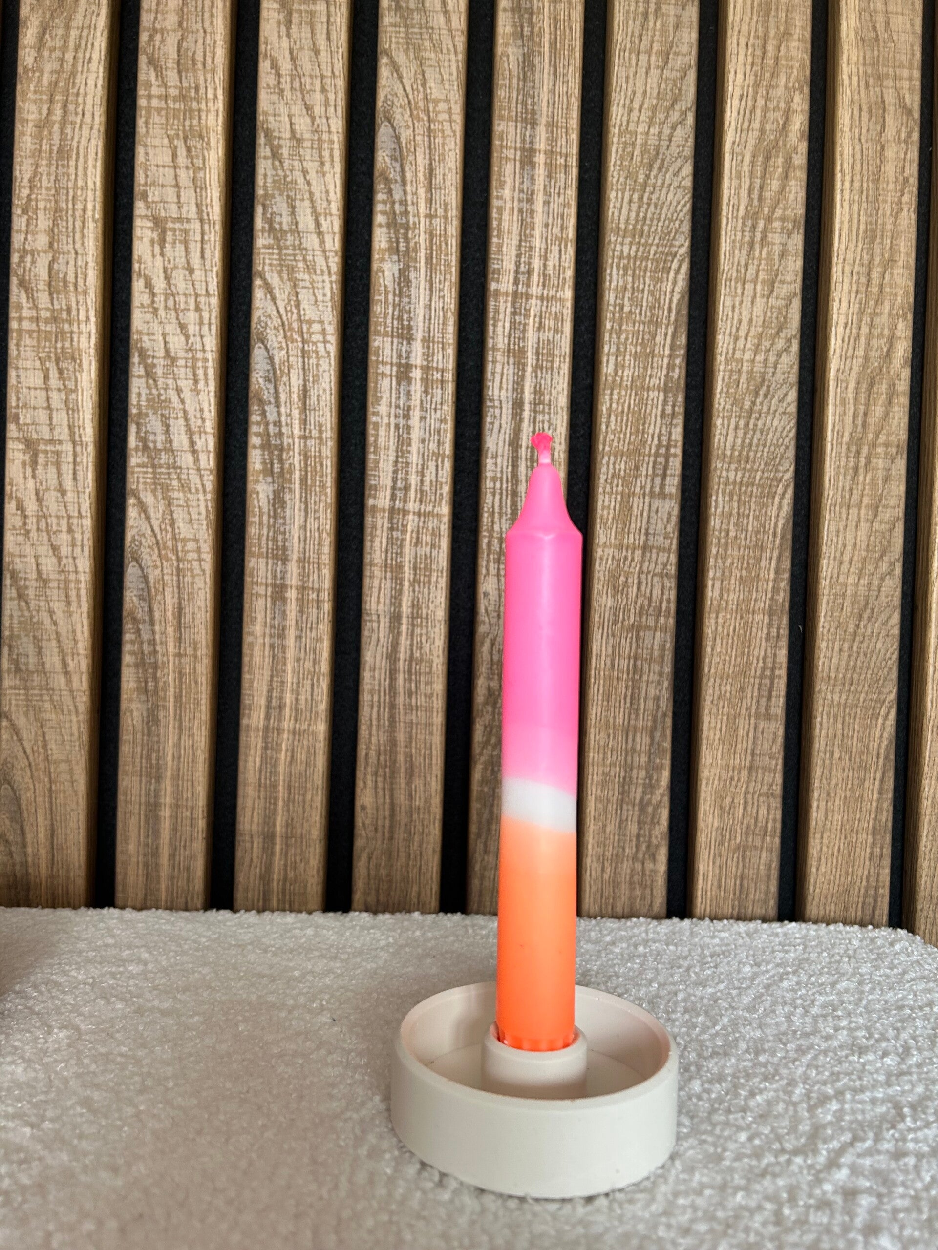 Kaars roze-oranje