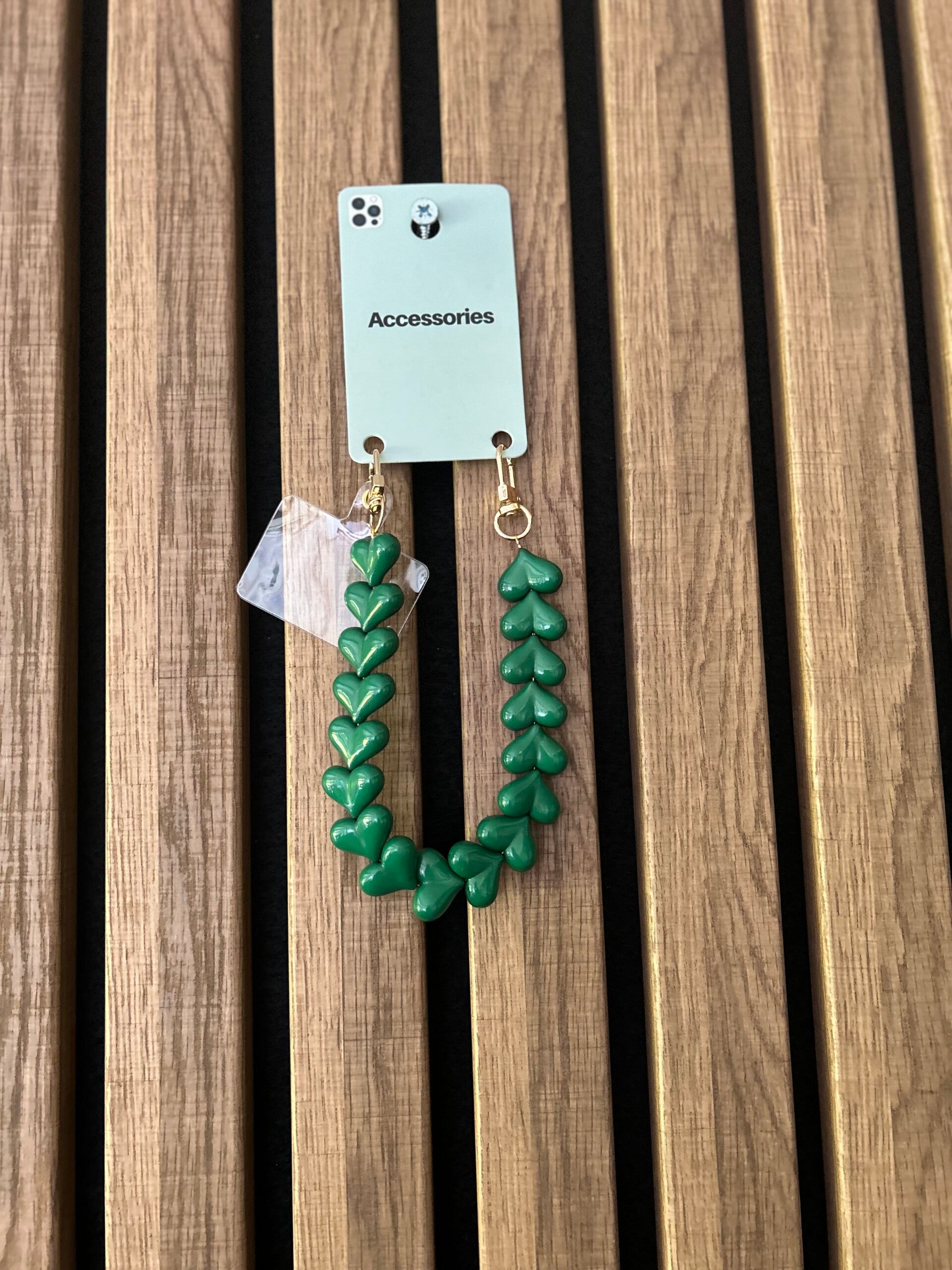 Telefoonkoord donker groen